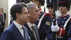 Italský premiér Giuseppe Conte a český premiér Andrej Babiš