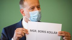 Předseda slovenského parlamentu Boris Kollár na tiskové konferenci