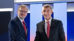 Petr Fiala (ODS) a Andrej Babiš (ANO)