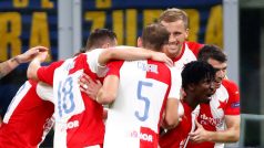 Radost fotbalistů Slavie