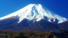 Nejvyšší hora Japonska Fudži v lednu 2008