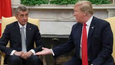 Andrej Babiš na schůzce s Donaldem Trumpem v Bílém domě