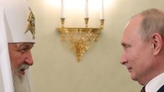 Moskevský patriarcha Kirill s ruským prezidentem Vladimirem Putinem