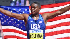 Christian Coleman je světový šampion v běhu na 100 metrů