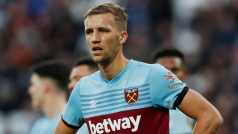 Tomáš Souček ve svém prvním startu za West Ham 1. února proti Brightonu