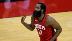 Rozehrávač James Harden v dresu Houstonu