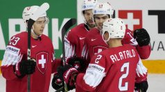Hokejisté Švýcarska slaví výhru