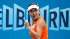 Čínská tenistka Pcheng Šuaj na turnaji v Melbourne
