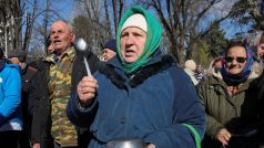 Protestující v Kišiněvě