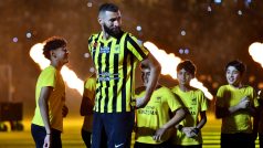 Přivítání útočníka Karima Benzemy v saúdskoarabském klubu Al-Ittihad