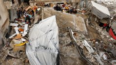 Dům v Pásmu Gazy zasažený izraelskou raketou