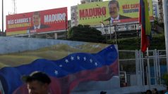 Volební kampaň venezuelského prezidenta Nicoláse Maduro v hlavním městě Caracas