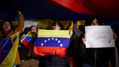 Protesty proti výsledkům venezuelských voleb v argentinském Buenos Aires