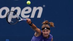 Česká tenistka Karolína Muchová v osmifinálovém zápase US Open proti světové pětce, Italce Jasmine Paoliniové