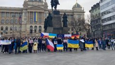 V Praze se ve čtvrtek uskutečnilo několik demonstrací na podporu Ukrajiny