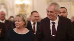 Prezident Miloš Zeman s manželkou Ivanou