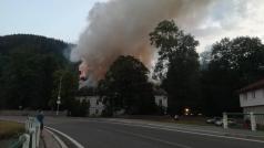 Požár zámku v Horním Maršově