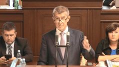 Andrej Babiš (ANO) ve sněmovně k údajnému střetu zájmů.