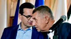 Andrej Babiš (vpravo) a Mateusz Morawiecki