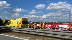 Nehoda autobusů u Brna