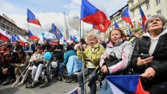 Na Václavském náměstí začala v neděli odpoledne další protivládní demonstrace