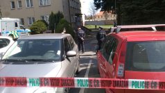 Policisté na místě incidentu v Domažlicích.