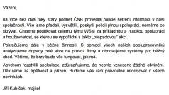 Prohlášení, které vydal Jiří Kubíček po domovní prohlídce a výslechu.