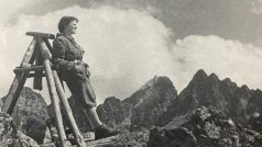 Alena Veselá na jednom z tatranských vrcholů