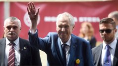 Prezident Miloš Zeman při návštěvě Moravskoslezského kraje