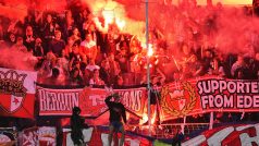 Fanoušci Slavie.