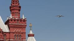 Letecká přehlídka nad Moskvou. (ilustrační foto)