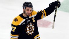 Patrice Bergeron po vypadnutí Bostonu v 1. kole letošního play off NHL s Floridou