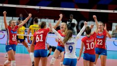 České volejbalistky v osmifinále zdolaly v pěti setech Ukrajinu a postoupily do čtvrtfinále mistrovství Evropy