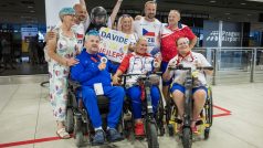 Český paralympijský tým lukostřelců. David Drahonínský, Tereza Brandtlová a Šárka Pultar Musilová