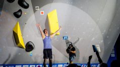 Adam Ondra ve finále Světového poháru v boulderingu v Praze