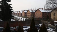 Pohled na koncentrační tábor Auschwitz-Birkenau