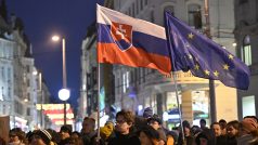 Protesty Slováků za proevropské směřování Slovenska v Brně