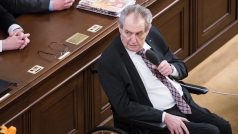 Prezident Miloš Zeman v Poslanecké sněmovně ČR.