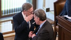 Petr Fiala a Pavel Blažek v Poslanecké sněmovně