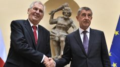 Prezident Miloš Zeman a premiér Andrej Babiš