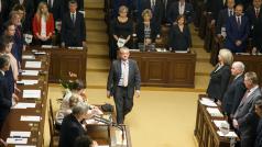 Poslanec ODS Marek Benda během ustavující schůze sněmovny