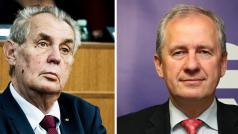Prezident Miloš Zeman a předseda Nejvyššího správního soudu Josef Baxa