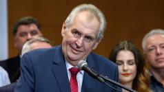 Prezident Miloš Zeman v Top Hotelu Praha po svém znovuzvolení