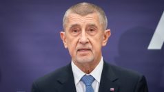 Předseda hnutí ANO Andrej Babiš na tiskové konferenci ve Sněmovně