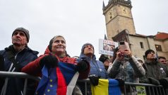 Demonstrace spolku Milion chvilek pro demokracii na Staroměstském náměstí v Praze