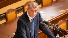 Andrej Babiš (hnutí ANO) ve Sněmovně při projednávání a schvalování novely o růstu televizního a rozhlasového poplatku s rozšířením okruhu poplatníků (24. ledna)