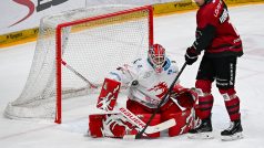 První zápas čtvrtfinále play-off hokejové extraligy mezi HC Spartou Praha a HC Oceláři Třinec