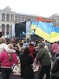 Demonstrace v ukrajinském Kyjevě