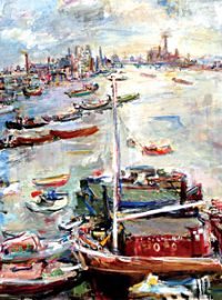 Oskar Kokoschka : London Chelsea Reach