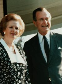 Margaret Thatcherová a George Bush starší